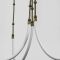 Люстра дизайнерська латунна LEDA на 3 дуги з неоном