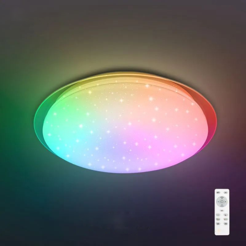 RGB смарт світильник з пультом SATURN 76 W Ø 53 см