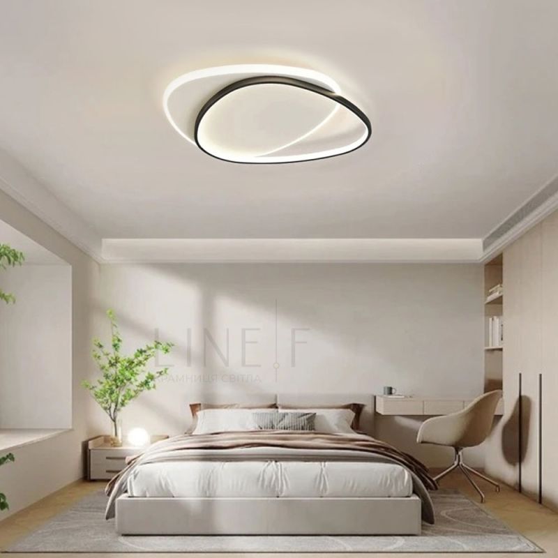 Сучасний LED-світильник у чорно-білому корпусі