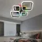 Музична LED люстра на пульті OVAL RGB MUSIC 80W 5S чорна