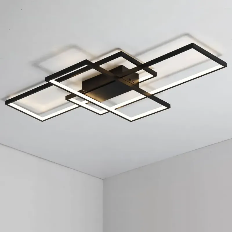 Світлодіодна люстра з пультом та мобільним додатком SVEN 110W 3S чорний