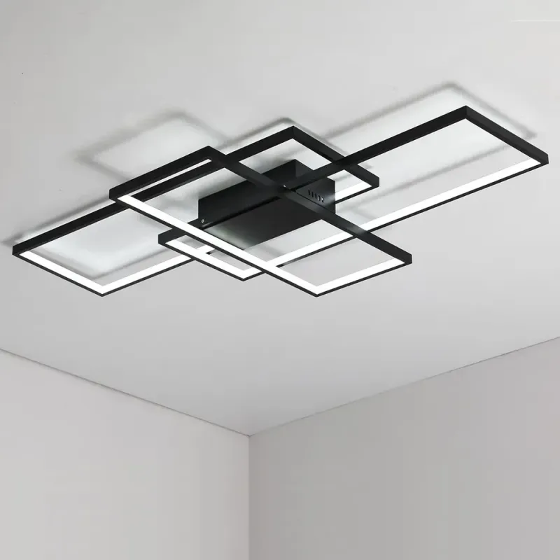 Світлодіодна люстра з пультом та мобільним додатком SVEN 110W 3S чорний