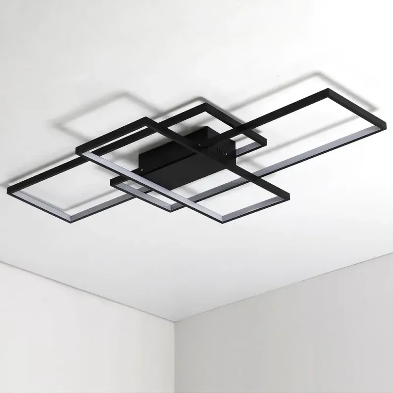 Світлодіодна люстра з пультом та мобільним додатком SVEN 110W 3S чорний