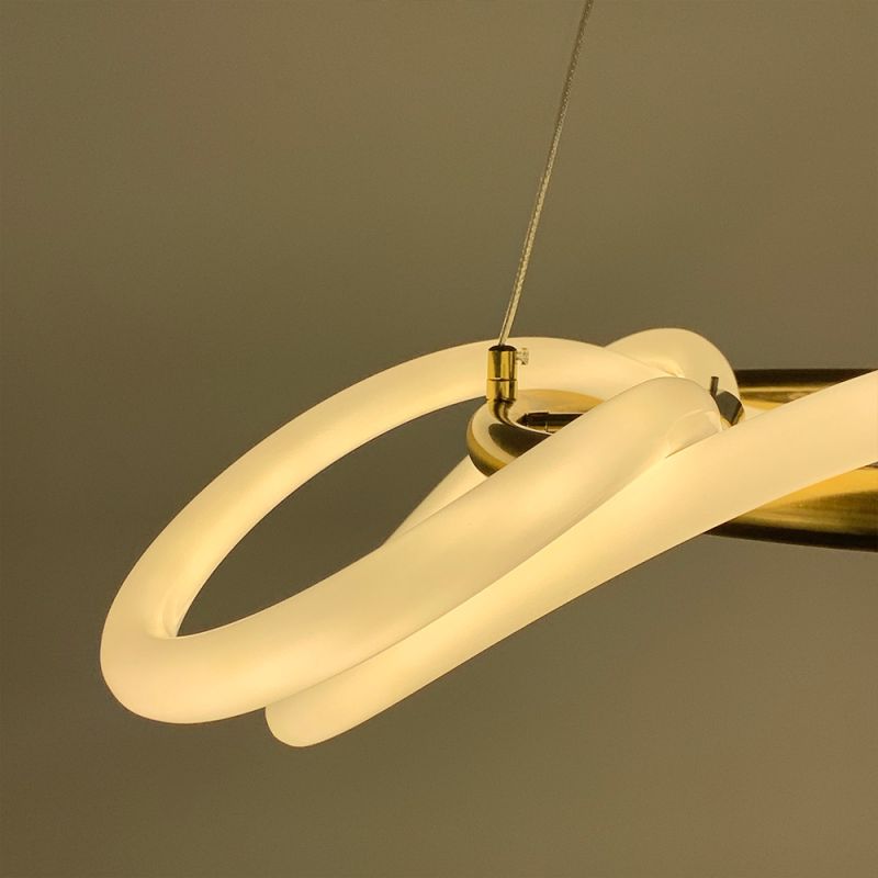  Латунна кільцева люстра ELISION з гнучкою LED стрічкою Ø 60 см