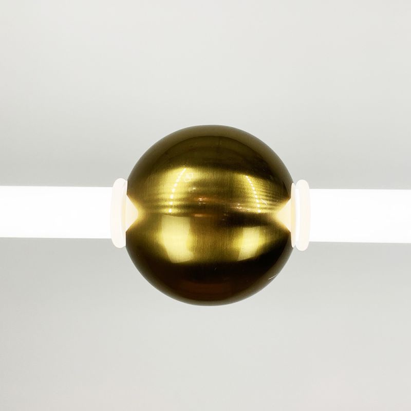Led світильник Tube&Ball із латунною кулькою у двох формах