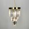 Підвісний світильник у латунному корпусі з кришталевими підвісками Ø 26 см