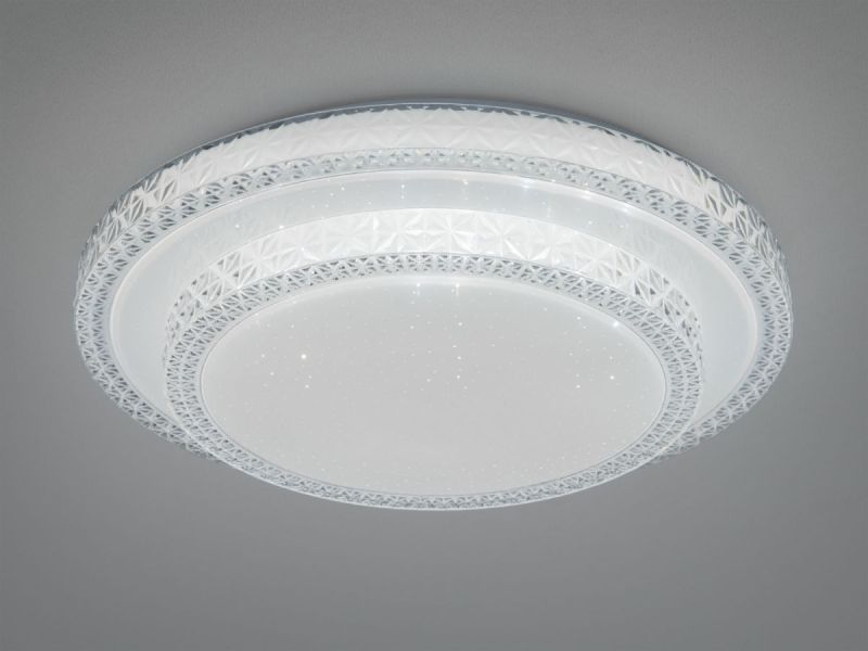 LED світильник smart 6618/400WH Ø 40 круг 46W 3000-6500K IP20 білий зоряне небо