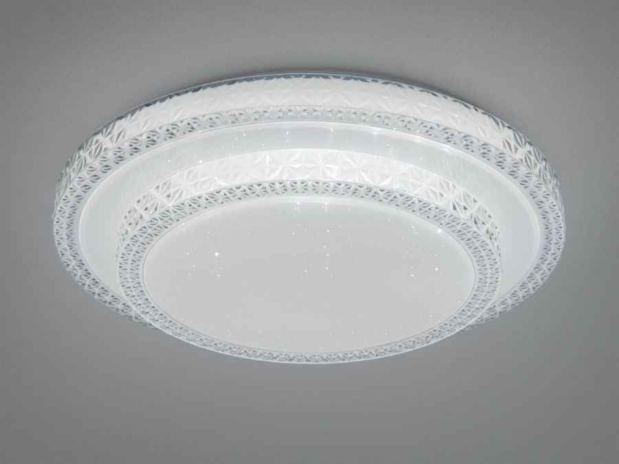 LED світильник smart 6618/400WH Ø 40 круг 46W 3000-6500K IP20 білий зоряне небо