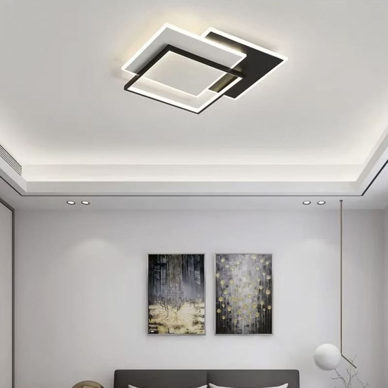 LED-світильник у чорно-білому корпусі 65х60 см