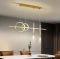 Видовжена бронзова люстра Spiry led tubus lamp із 2-ма спотами