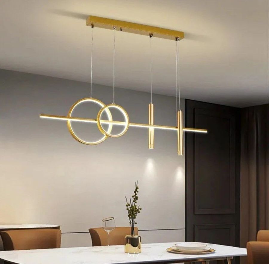 Видовжена бронзова люстра Spiry led tubus lamp із 2-ма спотами