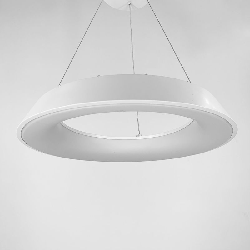LED світильник круглий підвісний у білому корпусі