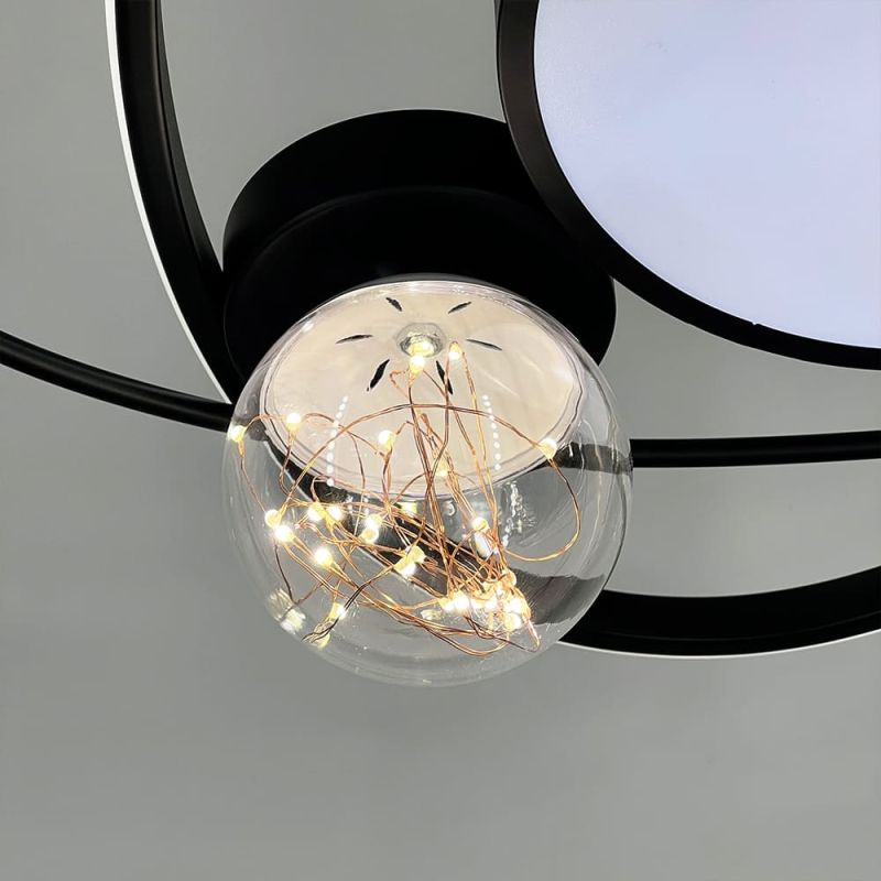 Люстра-орбіта з led гірляндою в плафоні Ø 60 см