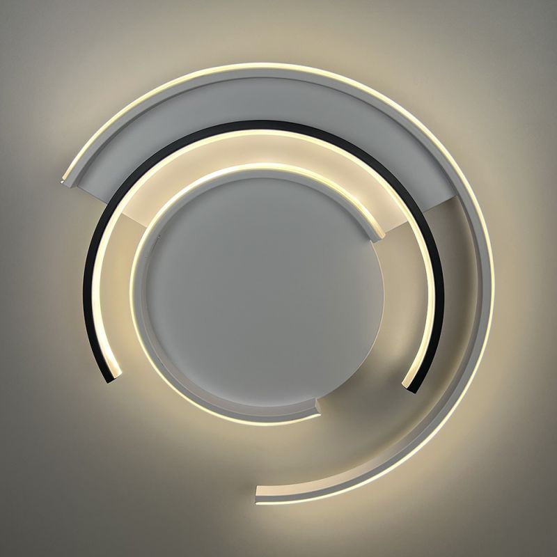 Сучасний LED-світильник у чорно-білому корпусі Ø 50 см