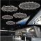 Декоративна люстра-хмаринка LED CLOUD у срібному корпусі 150х85 см