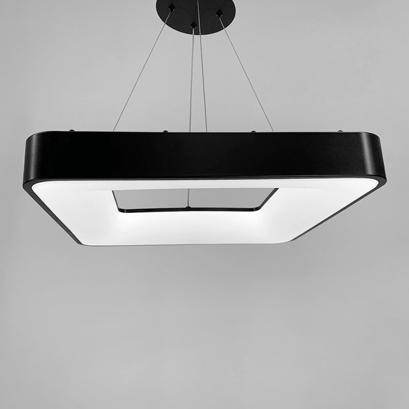 LED світильник підвісний квадрат Solvent  в чорному корпусі
