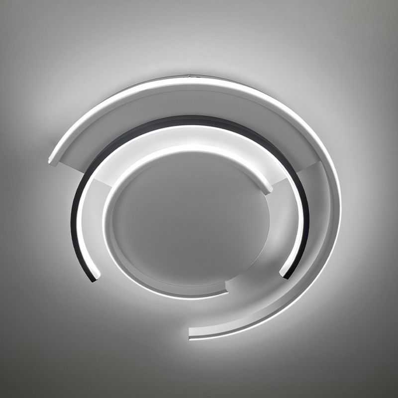 Сучасний LED-світильник у чорно-білому корпусі Ø 50 см