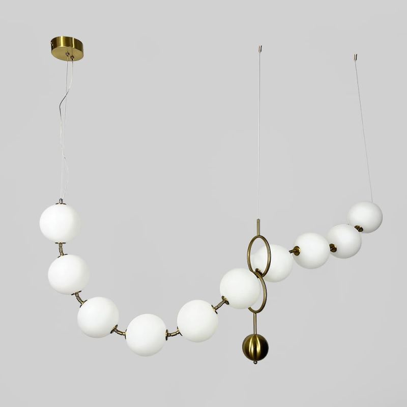 Світлодіодний світильник PEARLIES на 10 білих кульок довжиною 195 см