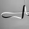 Хвилеподібна видовжена люстра у чорному корпусі довжиною 150 см