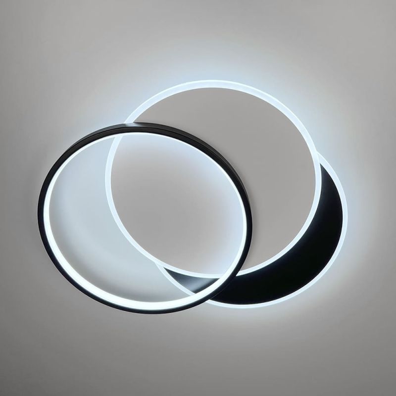 LED-світильник у чорно-білому корпусі 50х40 см