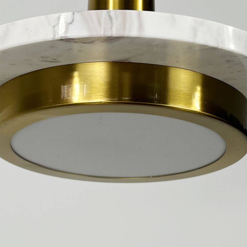Підвіс Lumina із білим мармуровим плафоном LED в стилі Ар-деко