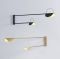 Золотий світильникі-бра в скандинавському стилі з поворотним механізмом