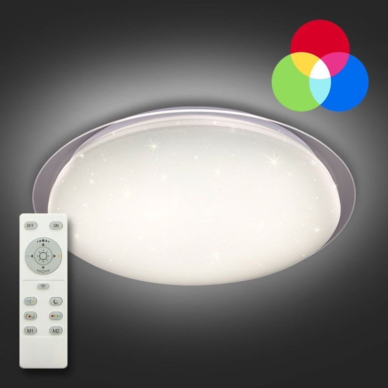RGB смарт світильник з пультом SATURN 76 W Ø 53 см