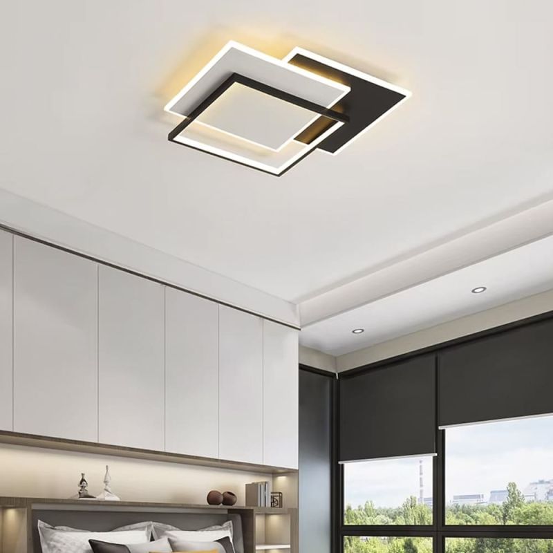 LED-світильник у чорно-білому корпусі 65х60 см