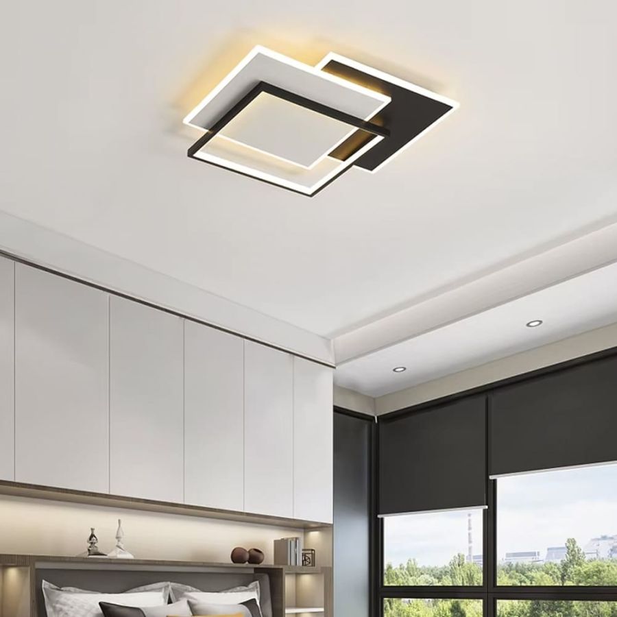 LED-світильник у чорно-білому корпусі 65х60 см