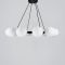 Кругла чорна люстра LOUISA  на 12 плафонів