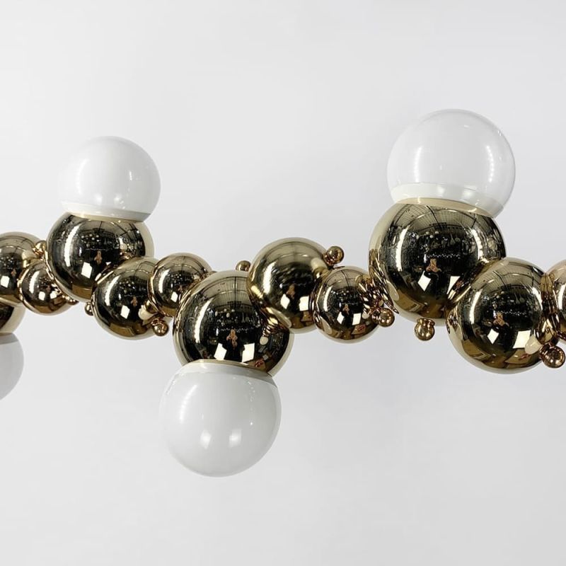 Люстра Bubble у золотому каркасі 130 см