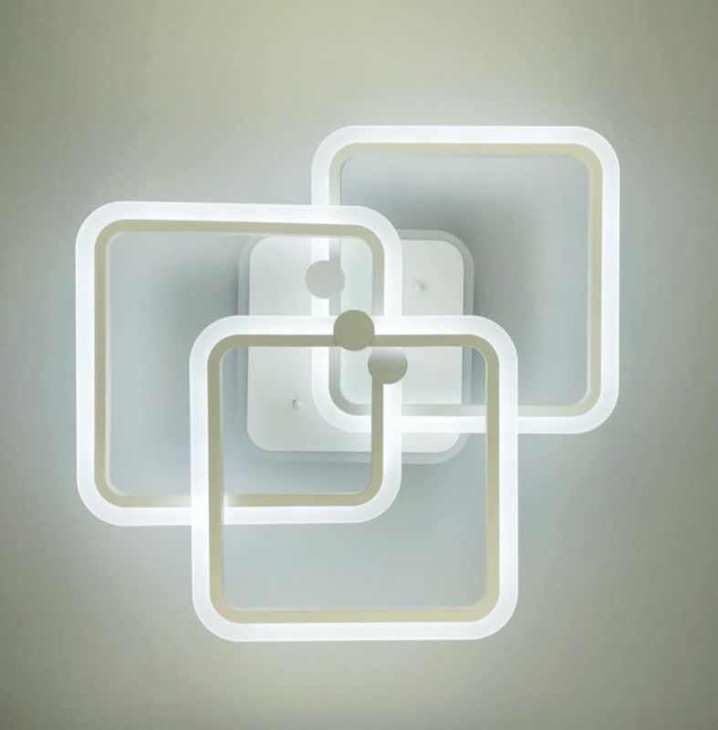 Стельова люстра LED WH з RGB підсвіткою
