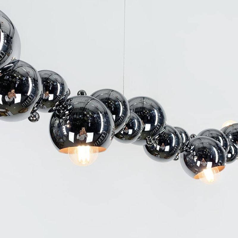 Люстра Smoke​​​​​​​ Bubble у хромованому каркасі 150 см