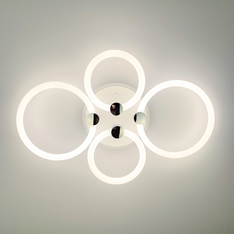 LED люстра з кільцями, що розсіює світло на 360°