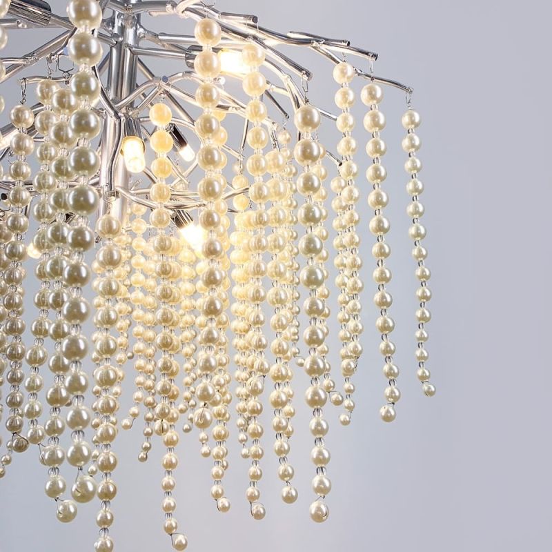 Чарівна люстра в хромі Pearl selection Ø 60 см