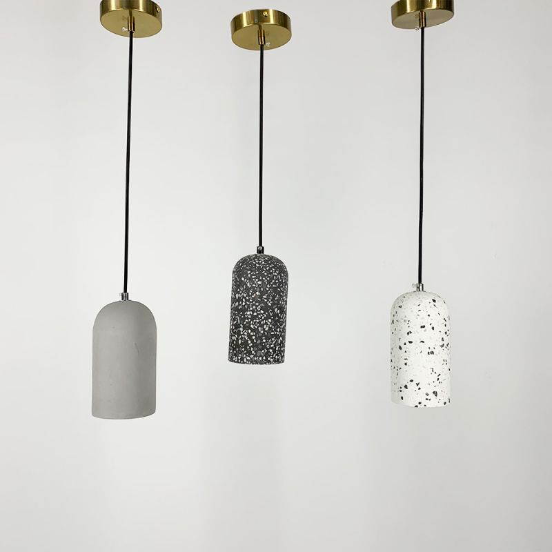 Підвіс Terrazzo Dome із білим бетонним плафоном 18х10 см