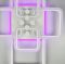 Світлодіона LED люстра на 2+2+2 ріжки квадратної форми