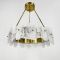 Латунна люстра із декоративними пластинами у двох розмірах