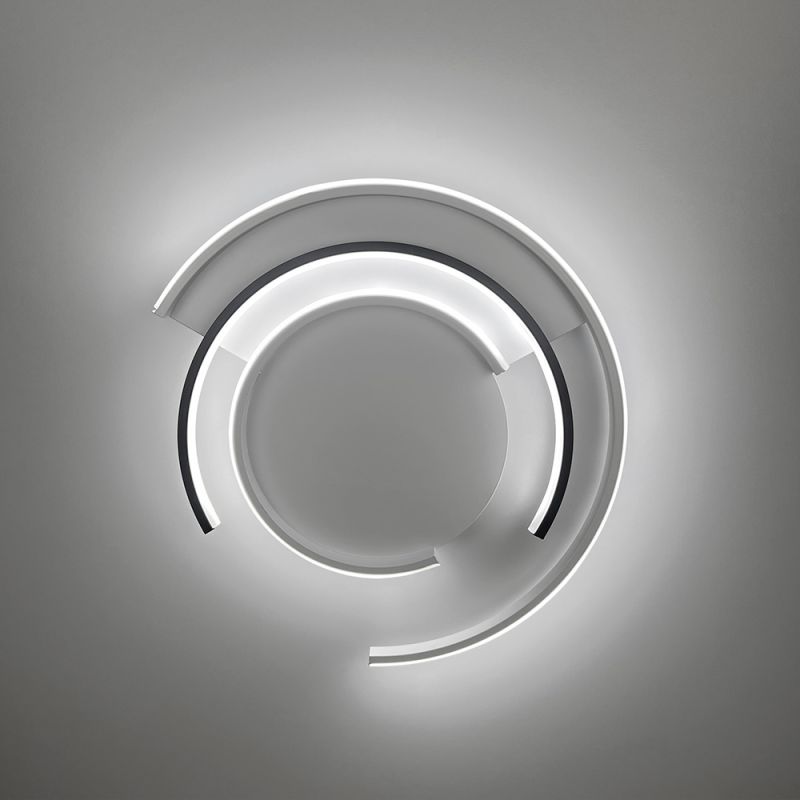 Сучасний LED-світильник у чорно-білому корпусі Ø 50 см