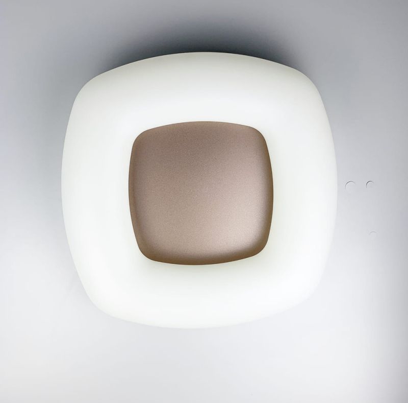 Стельовий LED світильник Schuller із основою coffee 47×47 см