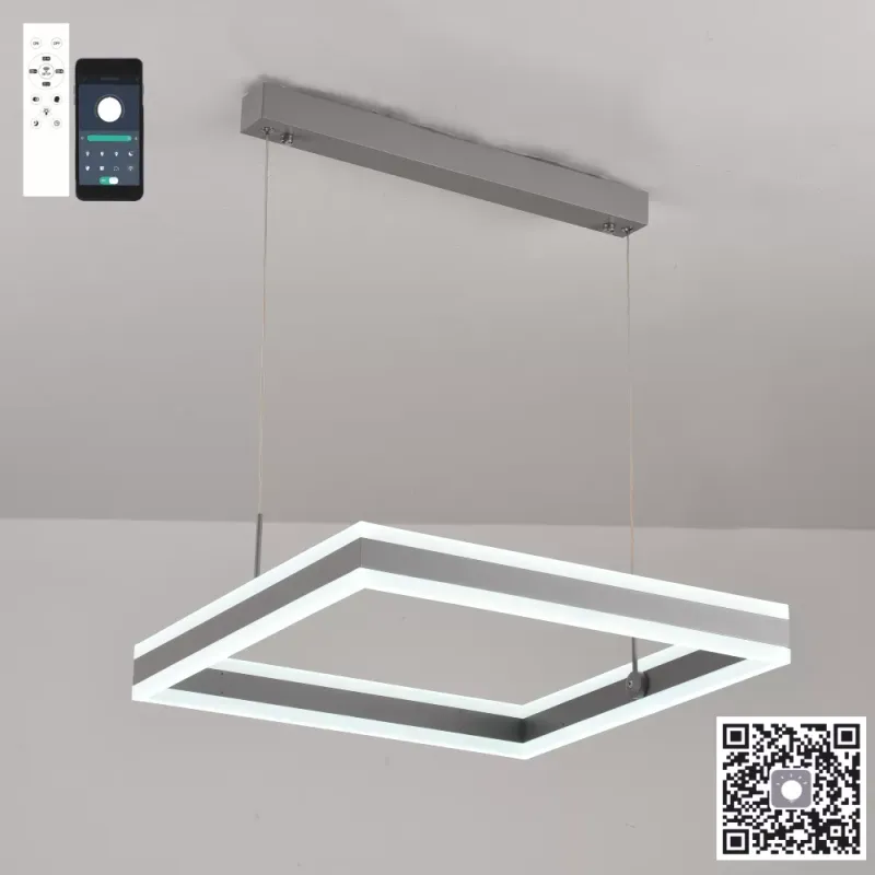 Люстра підвісна світлодіодна з пультом STELLA 100W GREY 