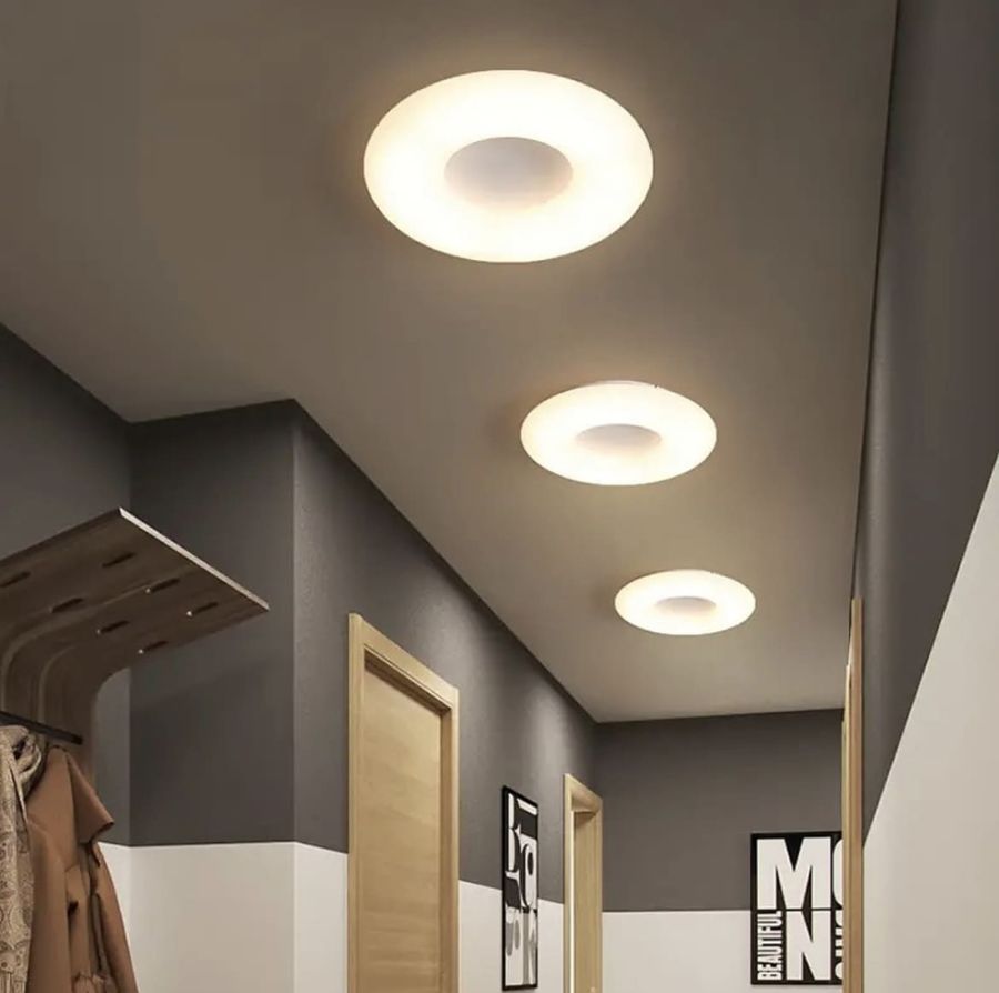 Стельова LED люстра із кремовою серединою Ø 47 см