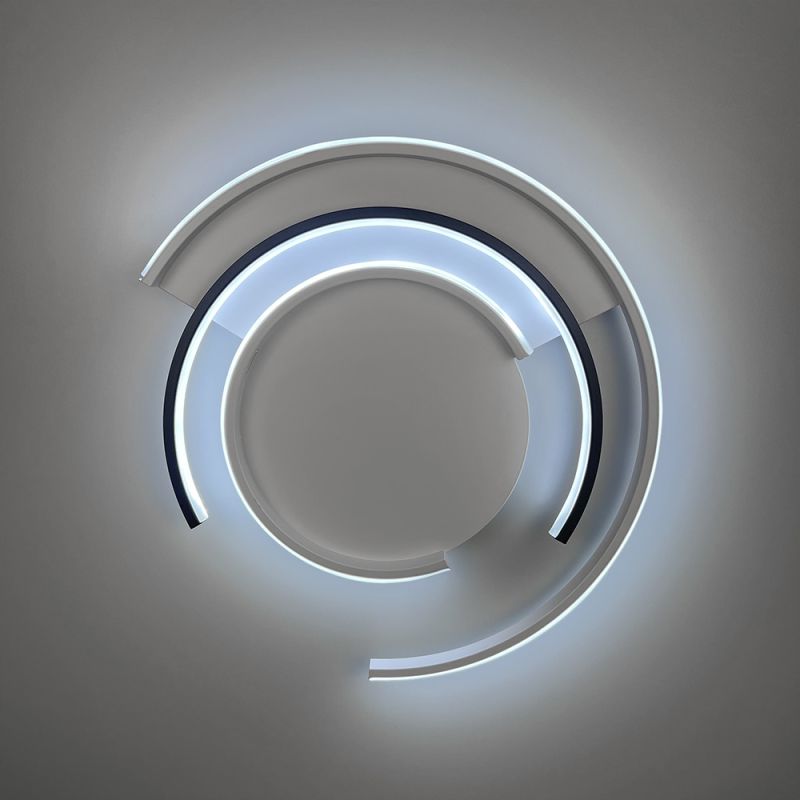 Сучасний LED-світильник у чорно-білому корпусі Ø 50 см