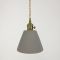 Підвіс у латунному корпусі із бетонним плафоном 15х12 см 