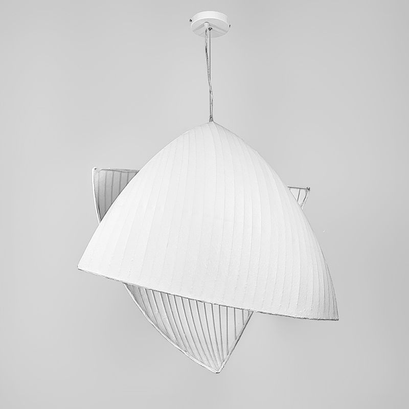 Люстра з 2-ма білими фігурними пластинами