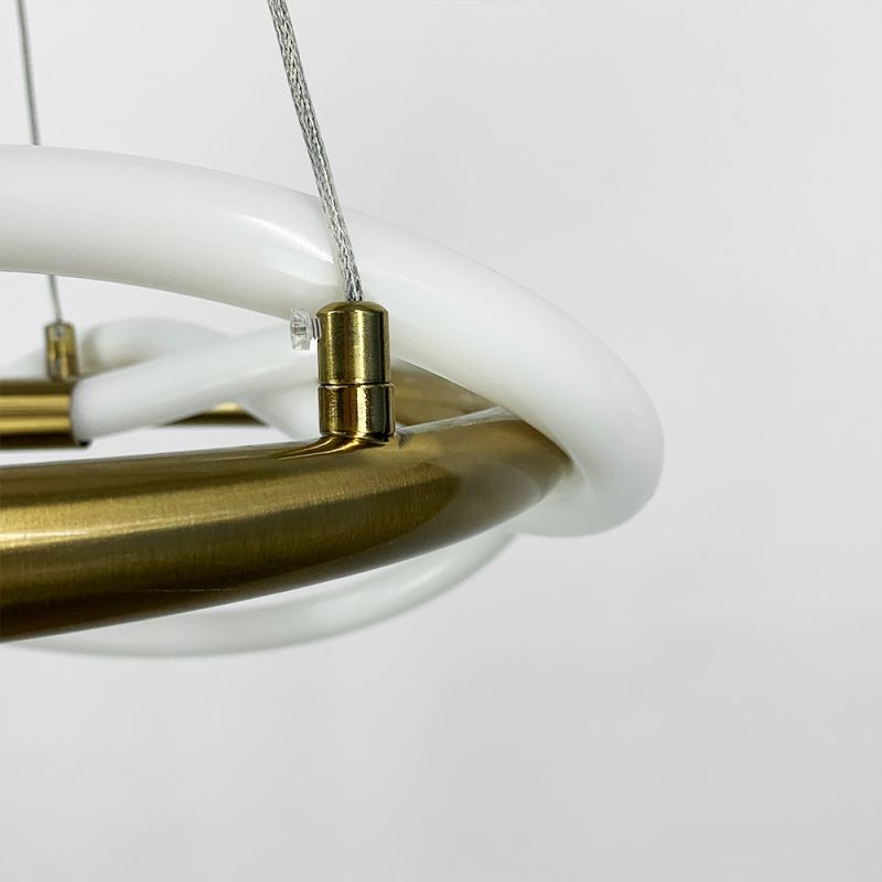  Латунна кільцева люстра ELISION з гнучкою LED стрічкою Ø 60 см
