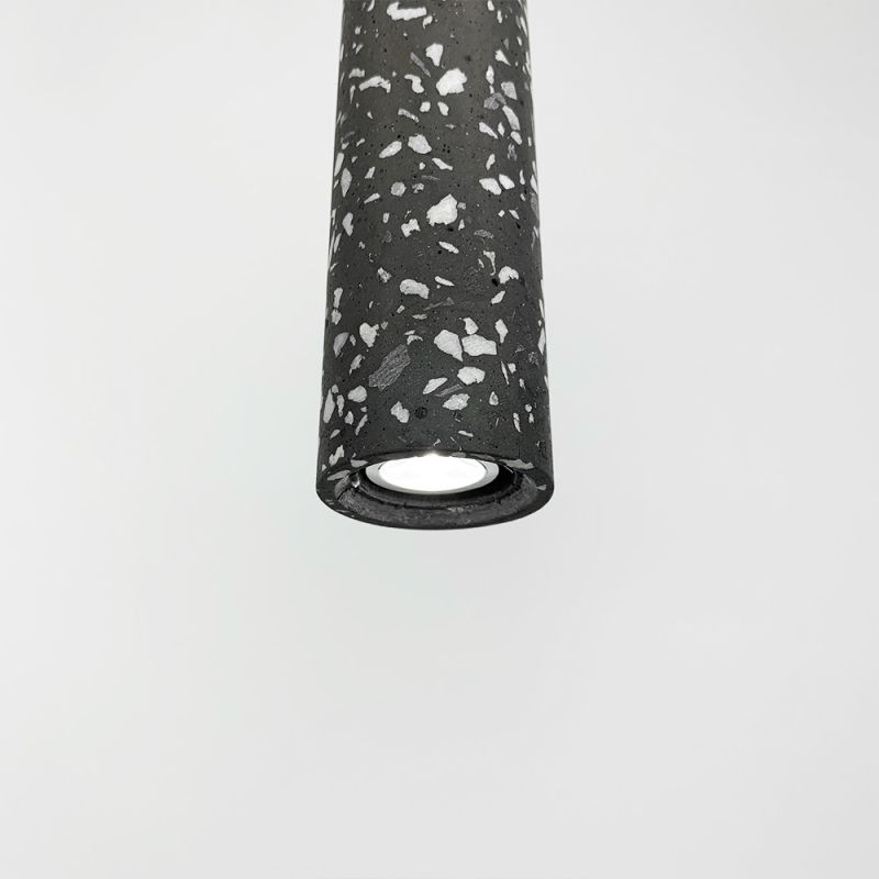 Підвіс Terrazzo Cylinder Long із сірим бетонним плафоном 30х4 см 