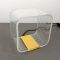 Настільна Led лампа плавної кубічної форми з іскристого акрилу 15,5х15,5х11 см