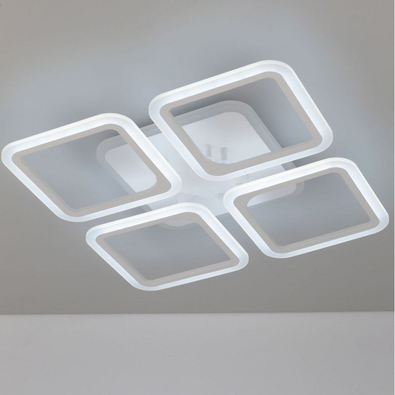 Люстра світлодіодна з пультом та додатком для телефону Room RGB 70W 4S біла