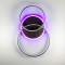 LED люстра кольору coffee із золотистою фурнітурою